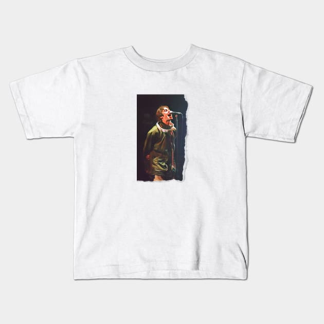 Liam Gallagher Stylized Kids T-Shirt by Grade Design